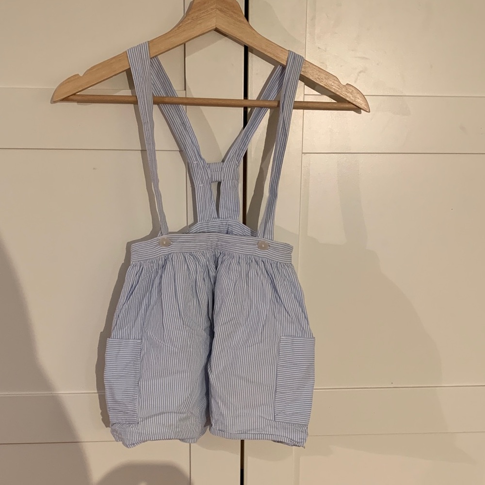 Jacadi Blue Striped Kids' Suspender Dress